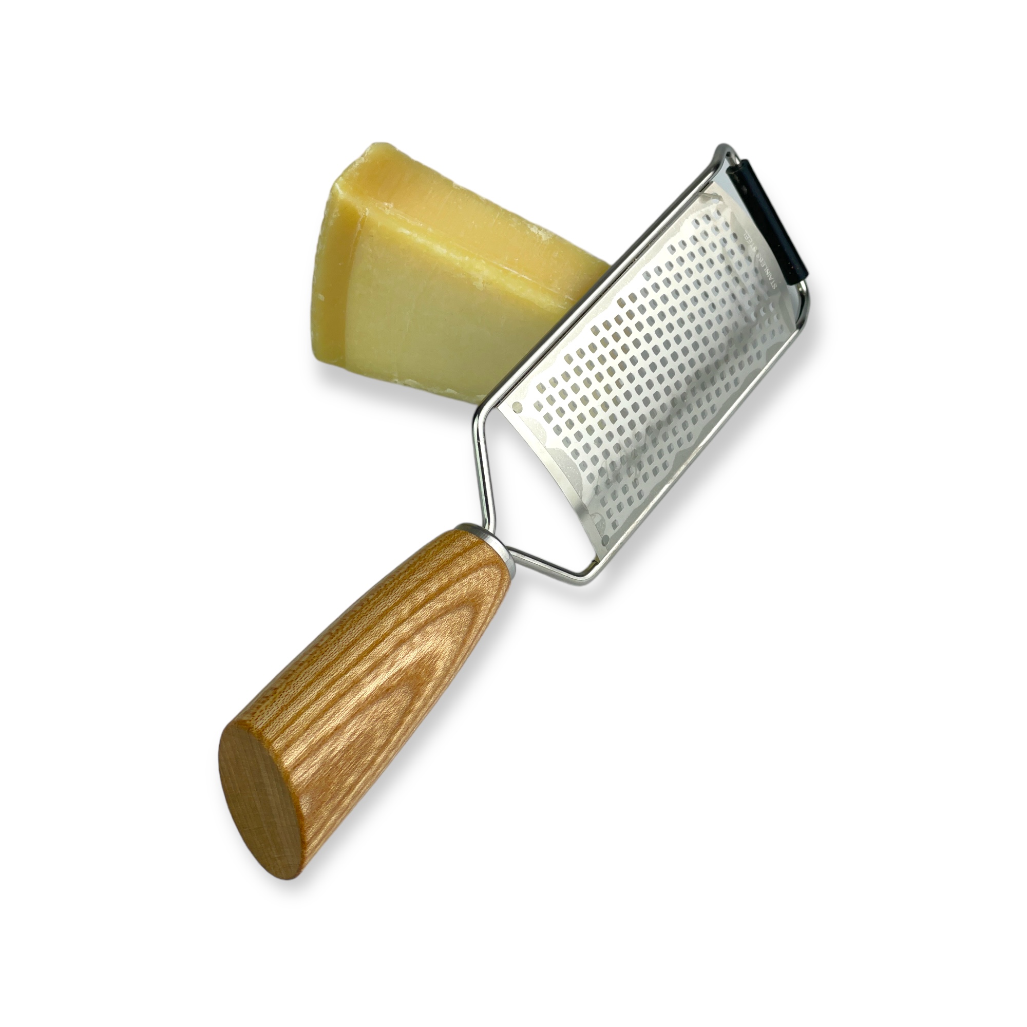Käse- und Parmesanreibe aus Ulme/Rüster