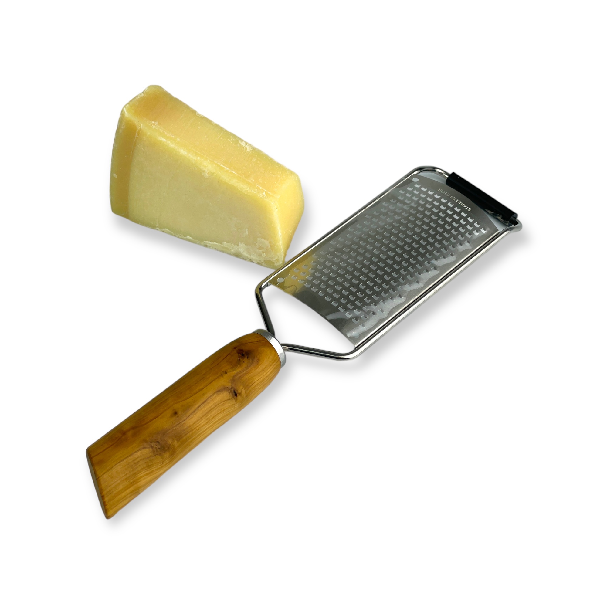 Käse- und Parmesanreibe aus Sanddorn