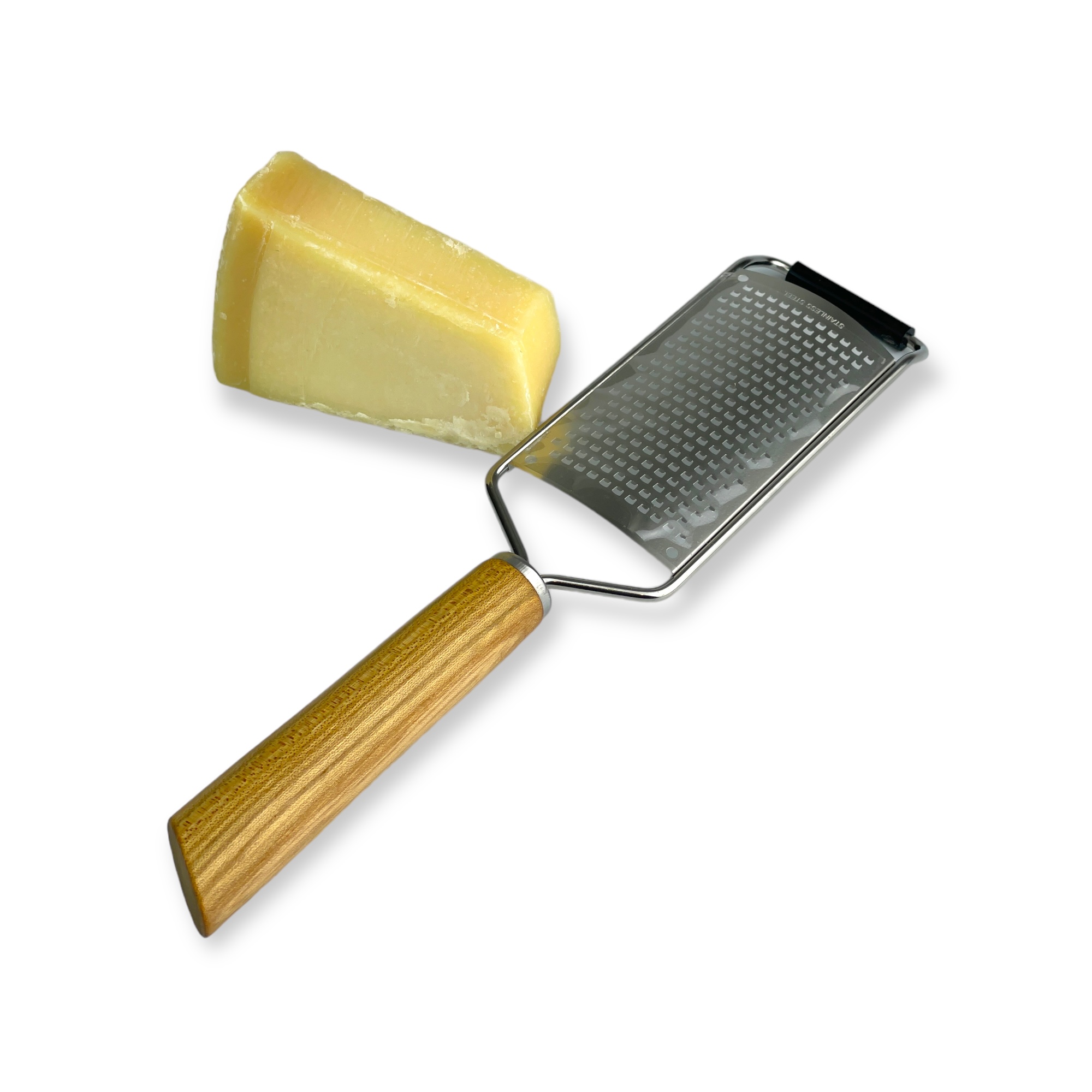 Käse- und Parmesanreibe aus Ulme/Rüster